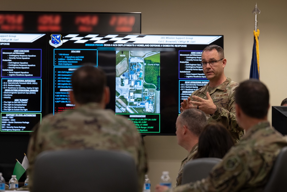 Indiana's Adjutant General Visits 181st Intelligence Wing