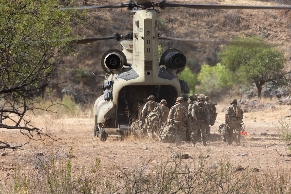 1-41 Infantry Battalion conducts air assault operations