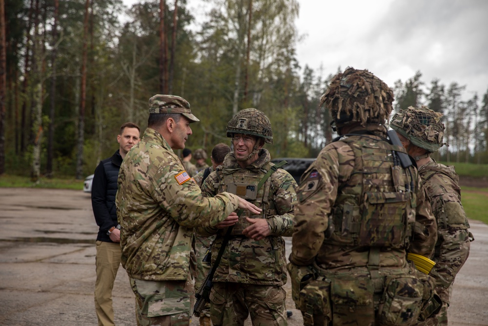 General Donahue Visits U.S. Soldiers and Allies During Exercise Hedgehog 25