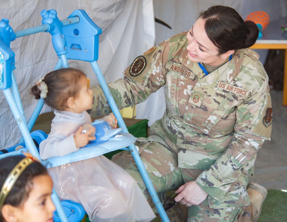 US military medical personnel conduct humanitarian civic assistance at African Lion 2025