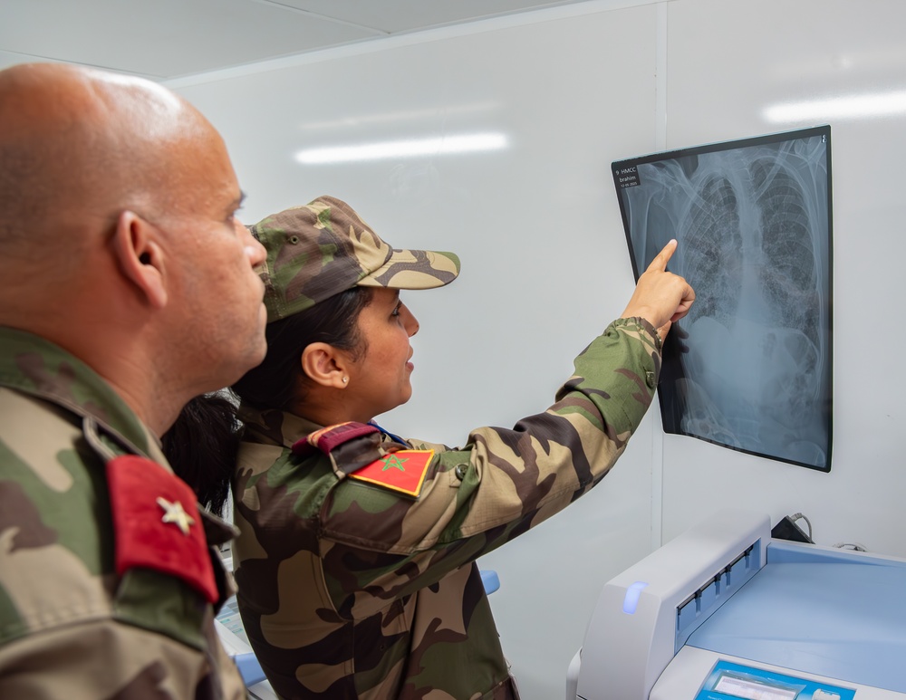US military medical personnel conduct humanitarian civic assistance at African Lion 2025