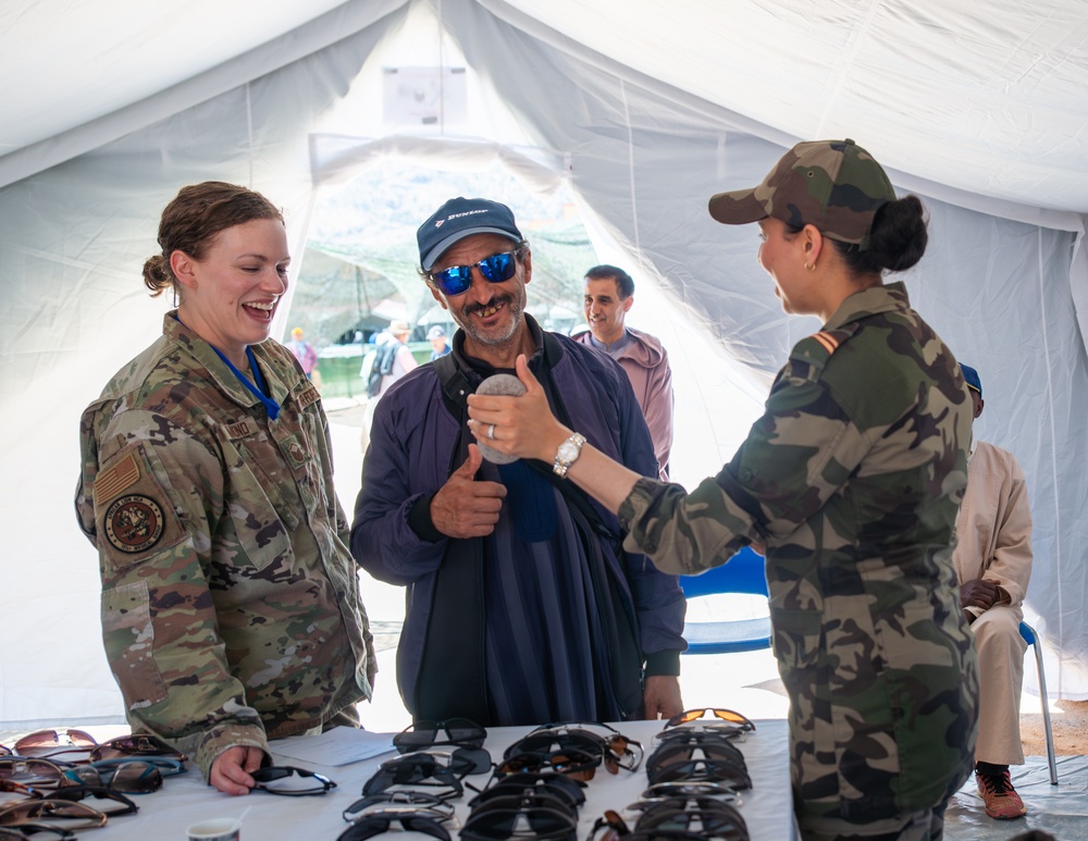US military medical personnel conduct humanitarian civic assistance at African Lion 2025