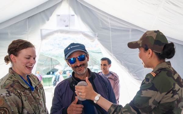 US military medical personnel conduct humanitarian civic assistance at African Lion 2025