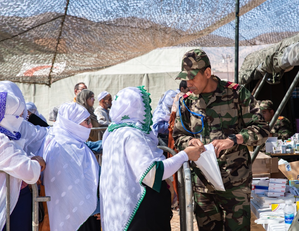 US military medical personnel conduct humanitarian civic assistance at African Lion 2025
