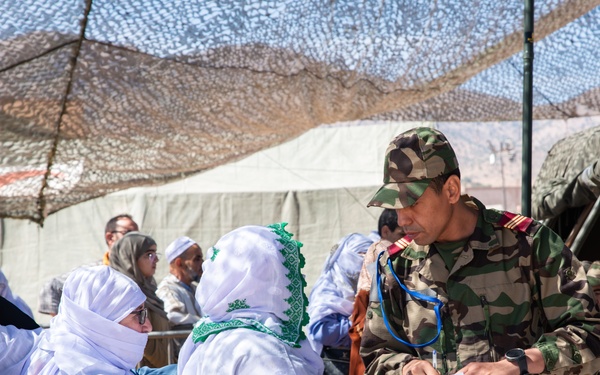US military medical personnel conduct humanitarian civic assistance at African Lion 2025
