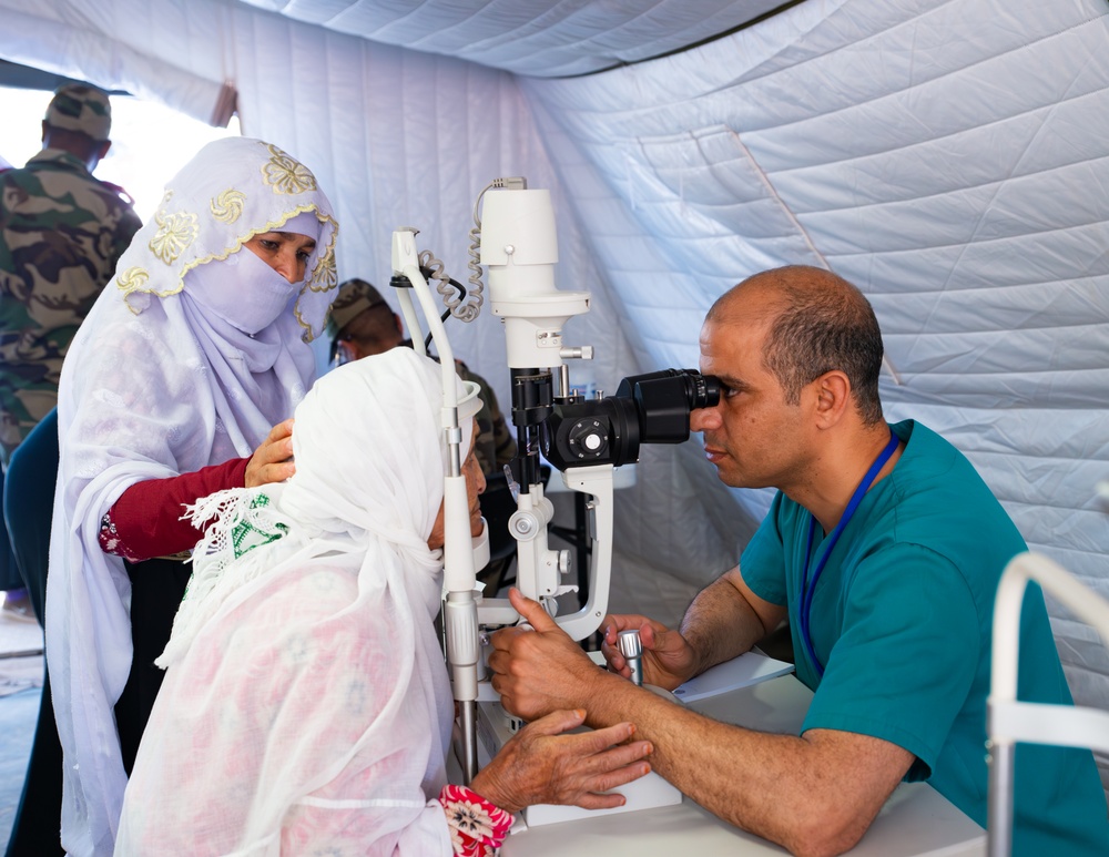 US military medical personnel conduct humanitarian civic assistance at African Lion 2025