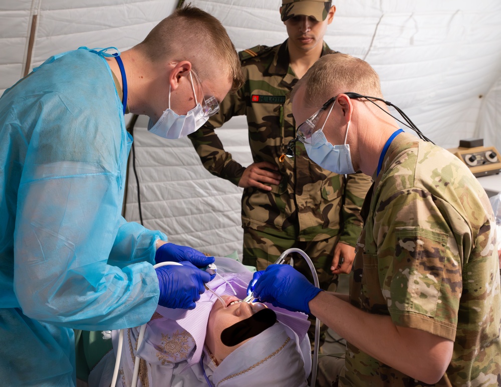 US military medical personnel conduct humanitarian civic assistance at African Lion 2025