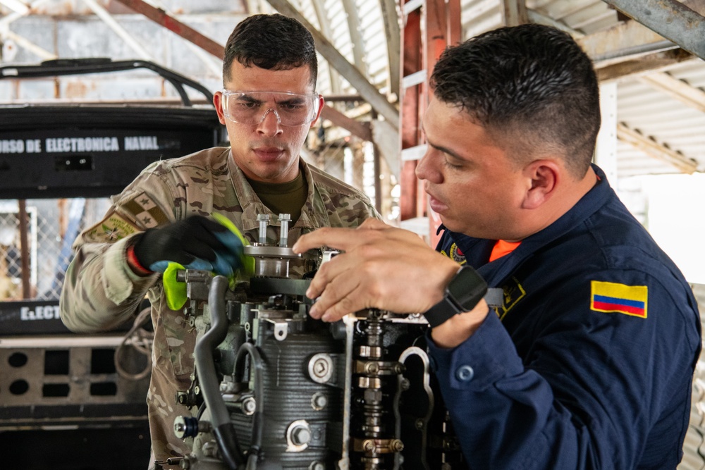 SENAN and Colombian Navy Motor Maintenance