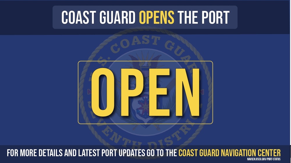 Coast Guard opens the Port