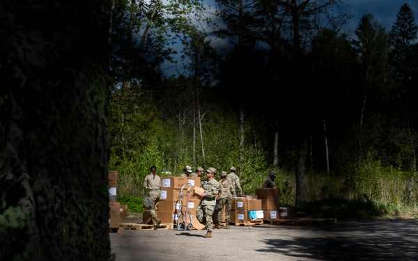 512th Field Hospital soldiers support DEFENDER 2025 at Vepriai Rocket Base in Lithuania