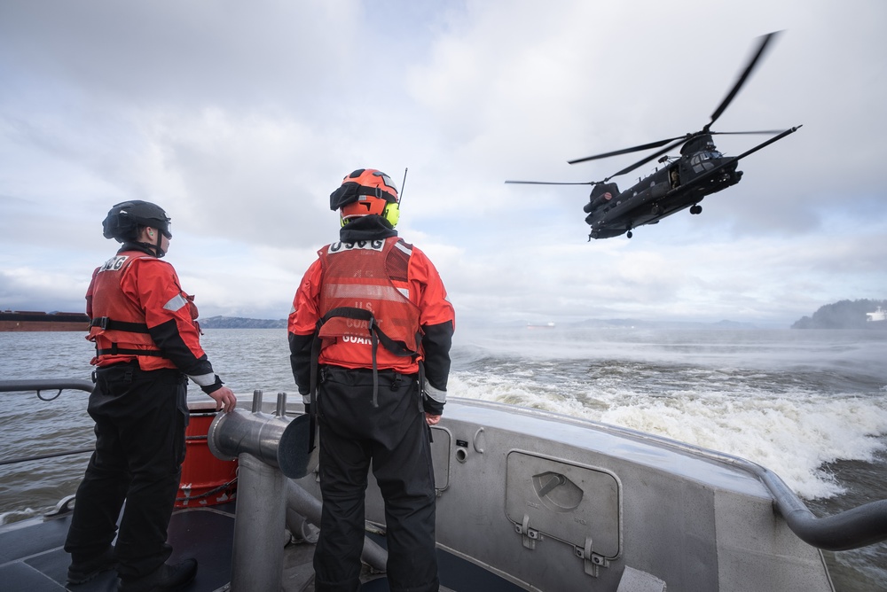Over water rescue training