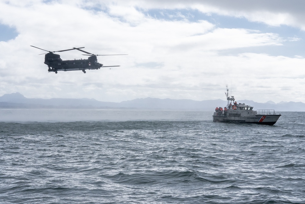 Over water rescue training