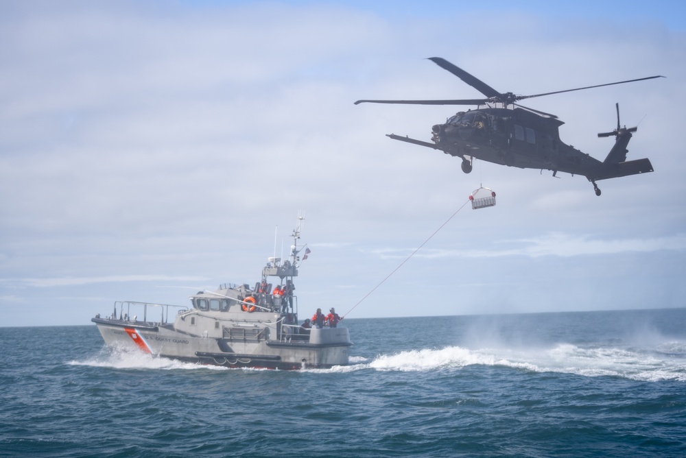 Over water rescue training