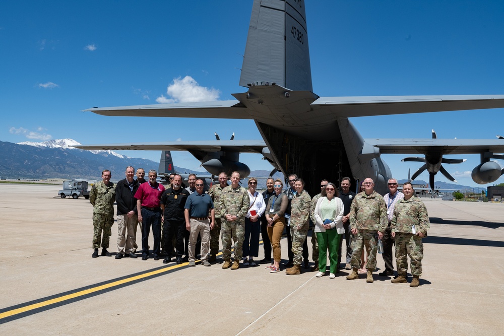 U.S. Northern Command's All Hazards Drill Participants Visit 302 AW C-130H Aircraft
