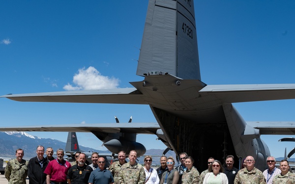 U.S. Northern Command's All Hazards Drill Participants Visit 302 AW C-130H Aircraft