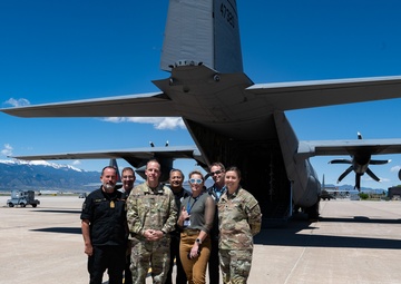 U.S. Northern Command's All Hazards Drill Participants Visit 302 AW C-130H Aircraft