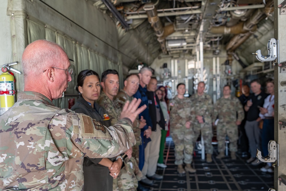 U.S. Northern Command's All Hazards Drill Participants Visit 302 AW C-130H Aircraft