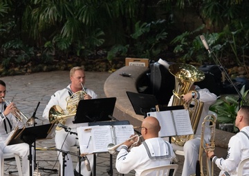 U.S. Pacific Fleet Band Brass Quintet performs at Hale Koa Hotel