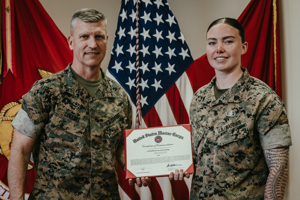 Outstanding Marines and Sailors with 3rd MLG Recognized