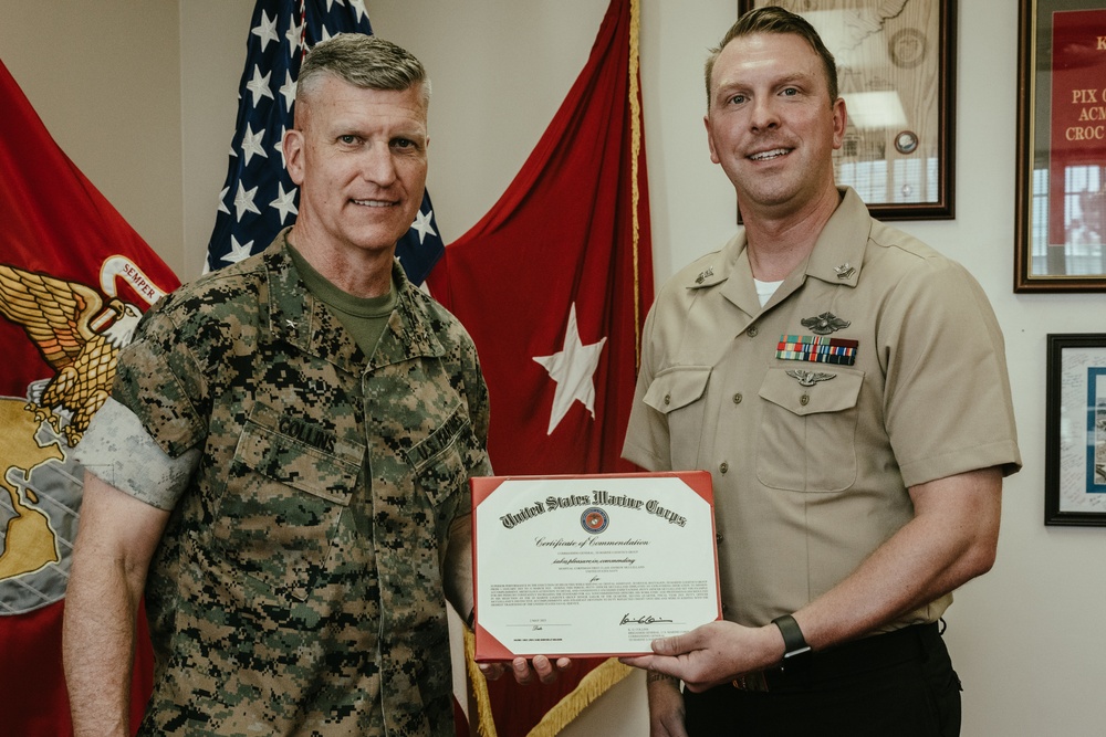 Outstanding Marines and Sailors with 3rd MLG Recognized