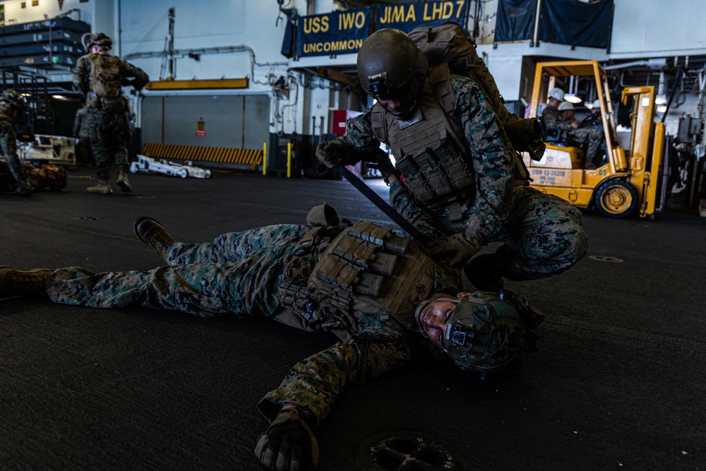 22nd MEU | TCCC Training Aboard USS Iwo Jima