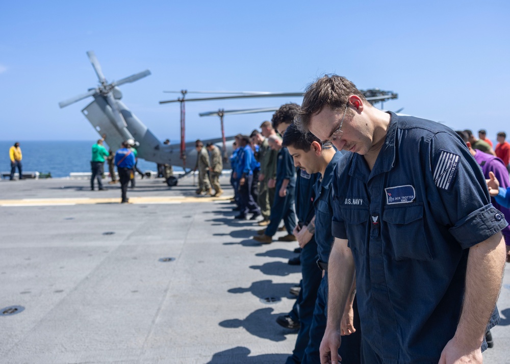 USS Iwo Jima Conduct FOD Walkdown