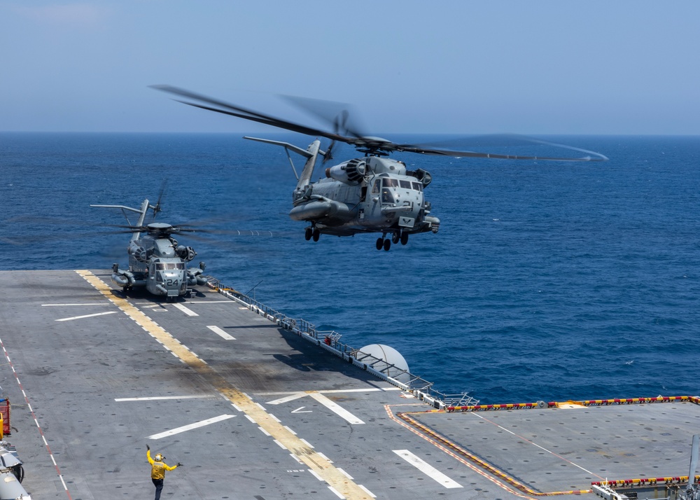 USS Iwo Jima Conduct Flight Operations