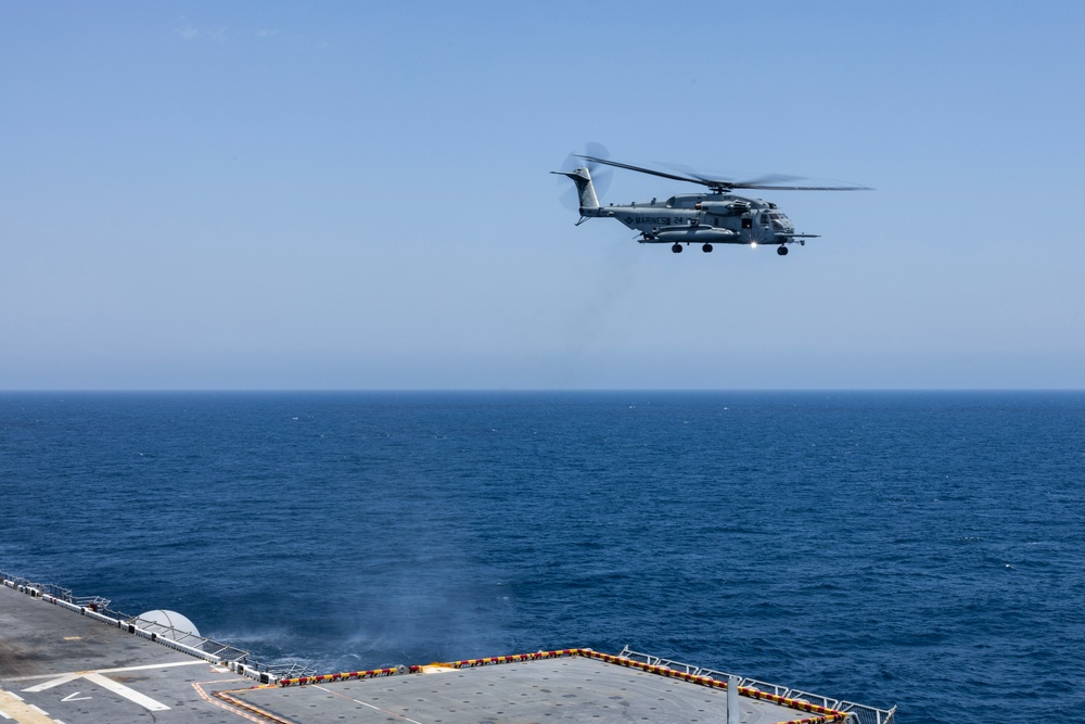 USS Iwo Jima Conduct Flight Operations
