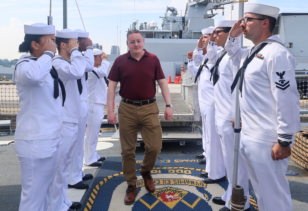 Deputy Assistant Secretary of Defense Visits USS DEWEY