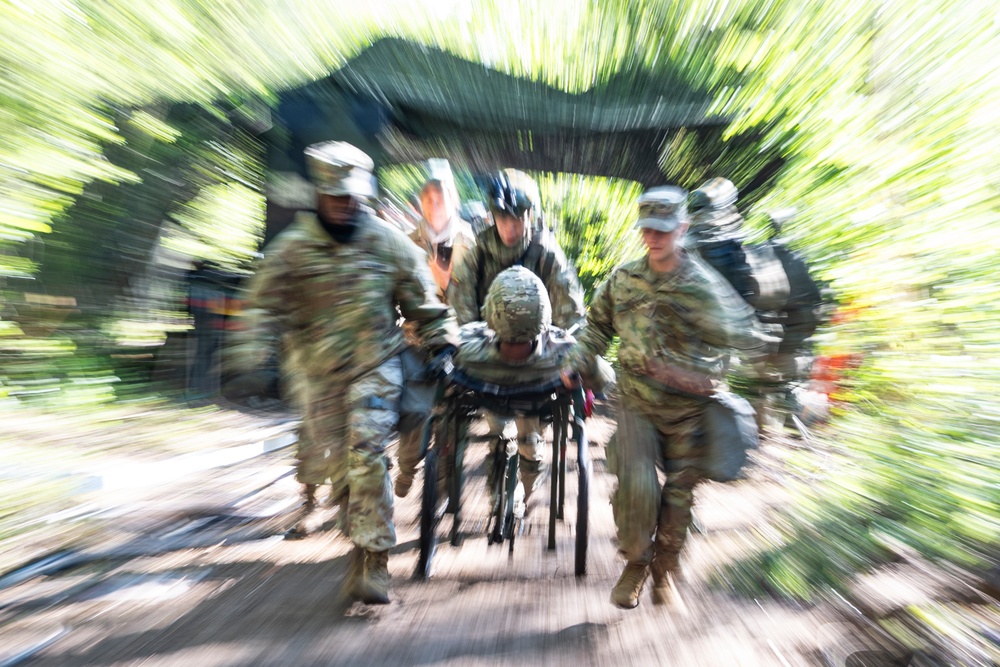 512th Field Hospital conducts mass casualty exercise with partner nation medics at Vepriai Rocket Base during DEFENDER 2025