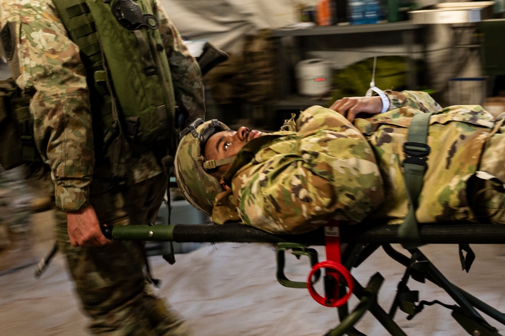 512th Field Hospital conducts mass casualty exercise with partner nation medics at Vepriai Rocket Base during DEFENDER 2025
