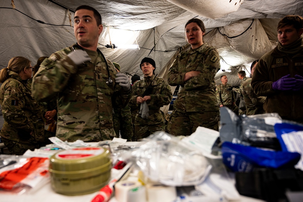512th Field Hospital conducts mass casualty exercise with partner nation medics at Vepriai Rocket Base during DEFENDER 2025