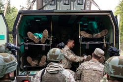 512th Field Hospital conducts mass casualty exercise with partner nation medics at Vepriai Rocket Base during DEFENDER 2025 [Image 17 of 28]