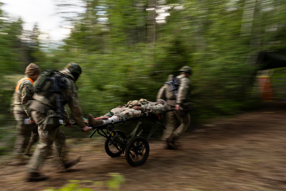 512th Field Hospital conducts mass casualty exercise with partner nation medics at Vepriai Rocket Base during DEFENDER 2025