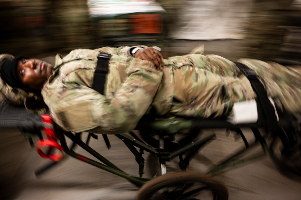 512th Field Hospital conducts mass casualty exercise with partner nation medics at Vepriai Rocket Base during DEFENDER 2025