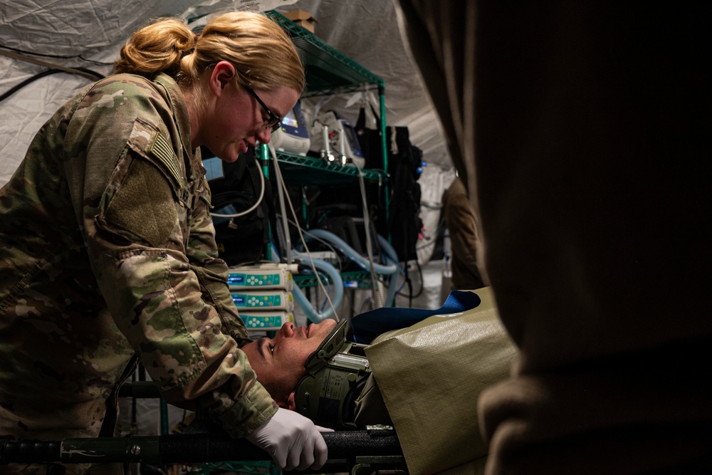 512th Field Hospital conducts mass casualty exercise with partner nation medics at Vepriai Rocket Base during DEFENDER 2025