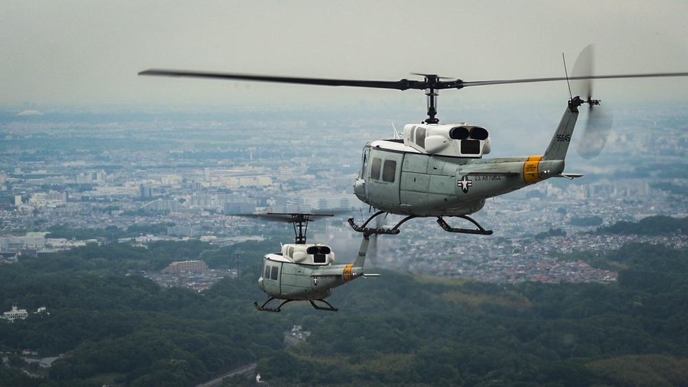 UH-1N Huey completes formation flight