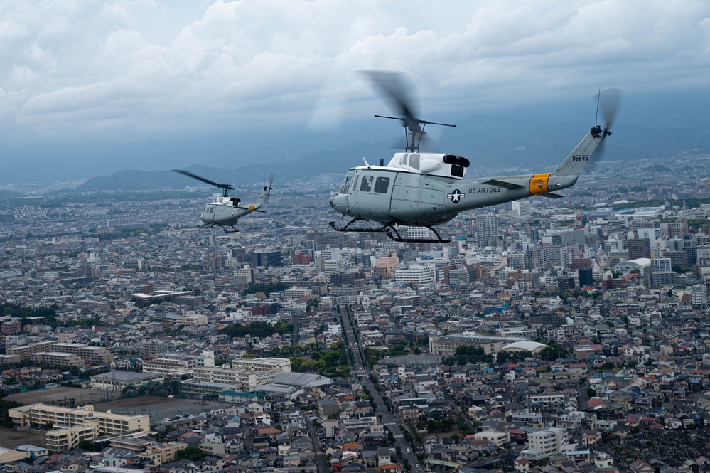 UH-1N Huey completes formation flight