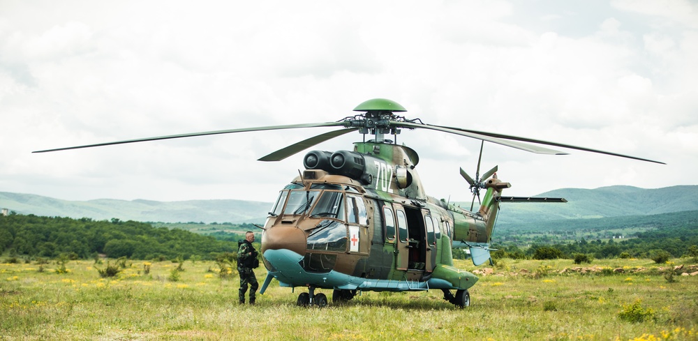 117th MP Battalion Conducts Multinational MEDEVAC Training in Bulgaria