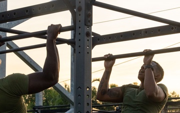 MRF-D 25.3: Marines participate in Headquarters Company physical training event