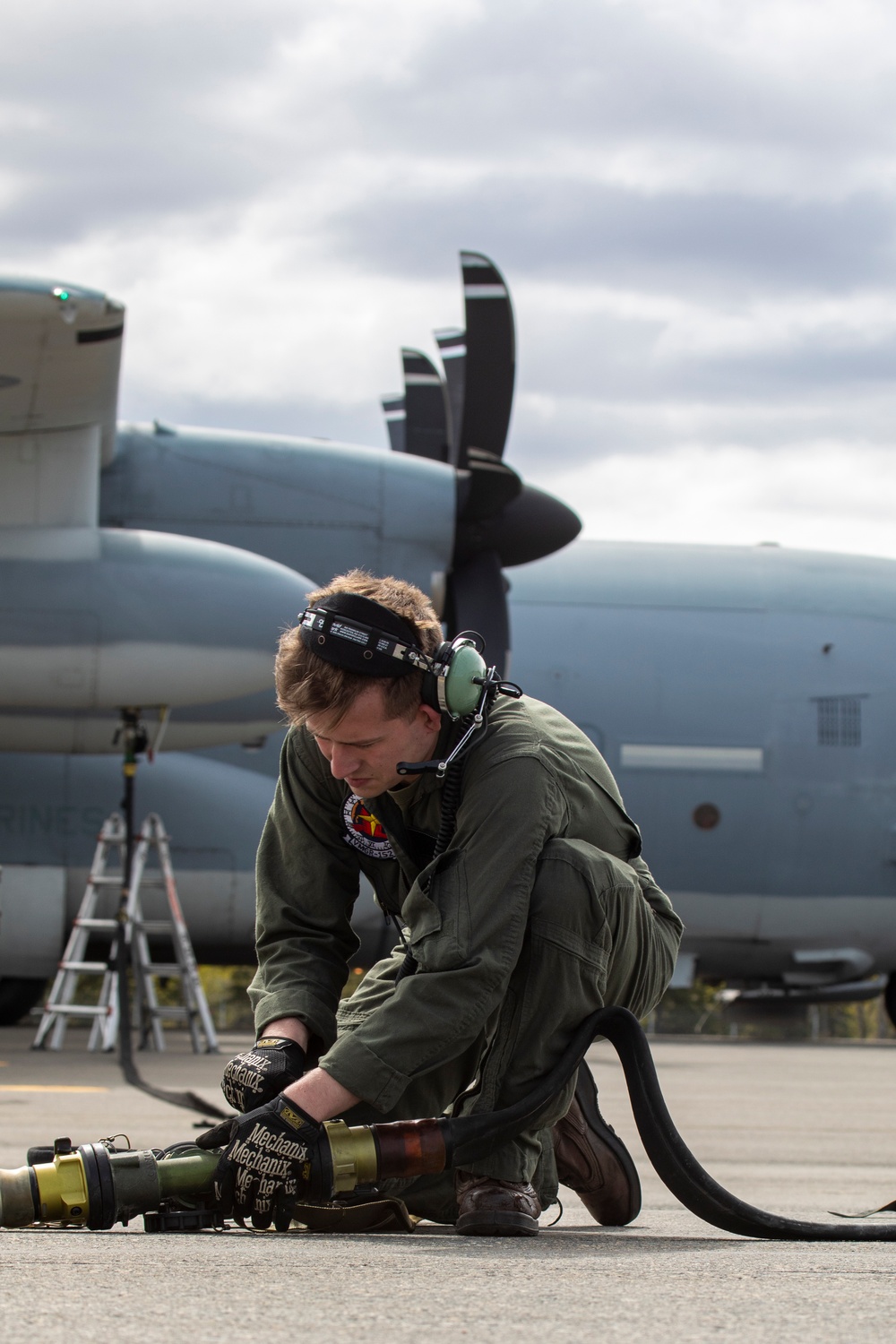 U.S. Marines conduct air-delivered ground refueling during Kodiak Mace 25