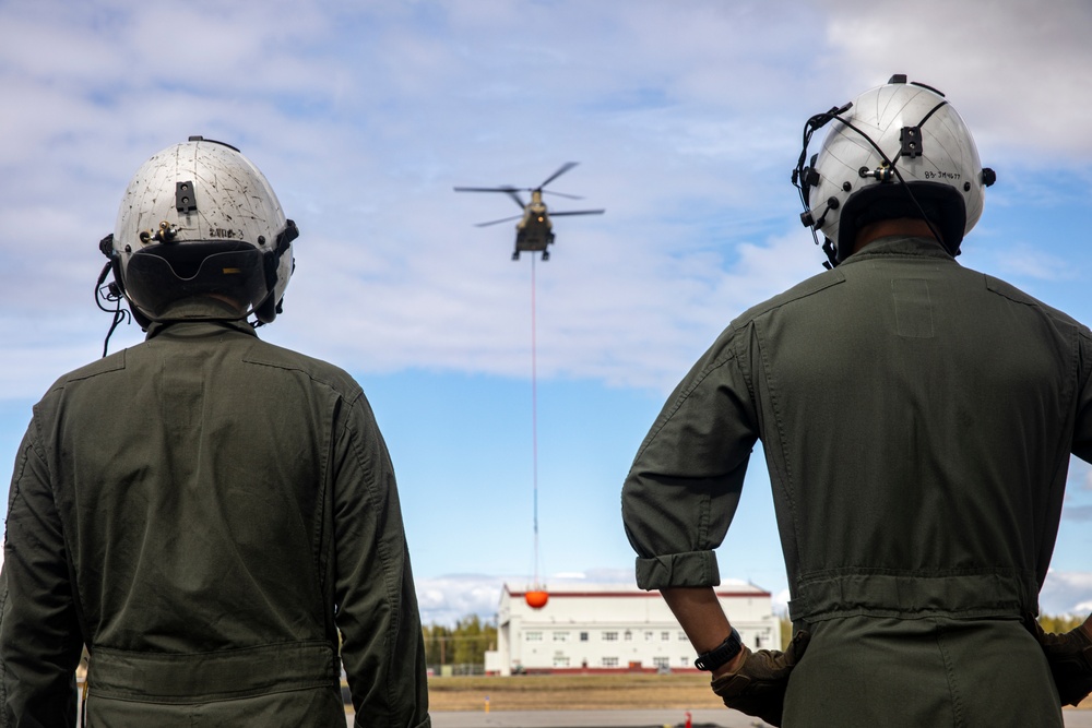 U.S. Marines conduct air-delivered ground refueling during Kodiak Mace 25