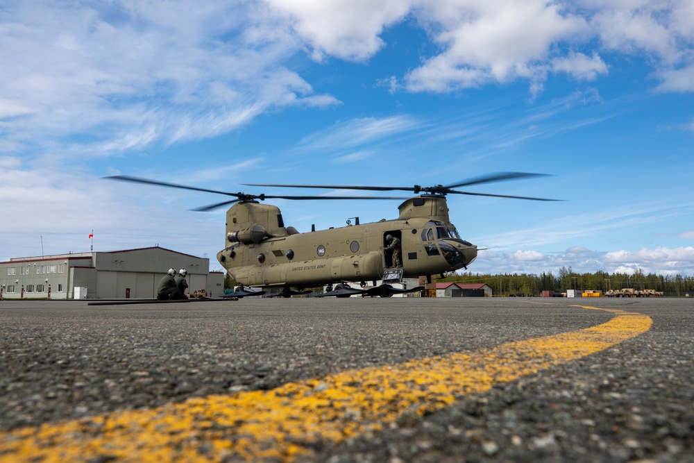 U.S. Marines conduct air-delivered ground refueling during Kodiak Mace 25