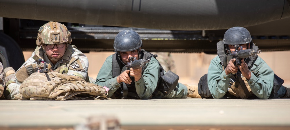 U.S. Army Infantrymen and Syrian Partners Conduct Air Assault Security Training to Enhance Interoperability