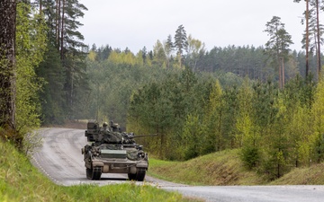 U.S. Army Bradley Fighting Vehicle Simulated Firefight in Estonia (Hedgehog)