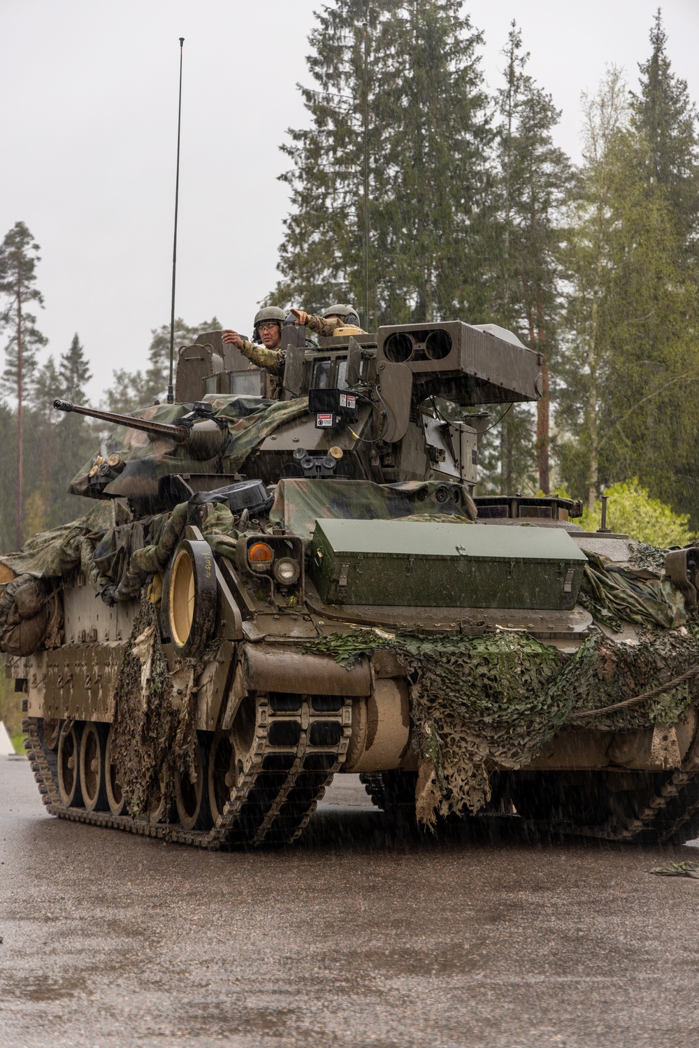U.S. Army Bradley Fighting Vehicle Simulated Firefight in Estonia (Hedgehog)