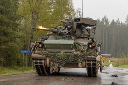U.S. Army Bradley Fighting Vehicle Simulated Firefight in Estonia (Hedgehog)