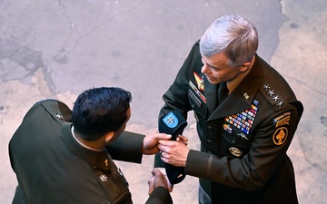 Students Graduate Special Forces Training, Don Green Beret at Regimental First Formation
