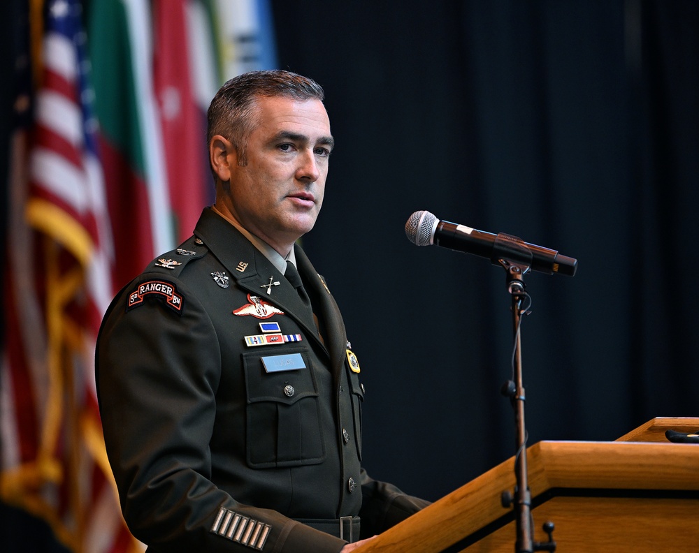Students Graduate Special Forces Training, Don Green Beret at Regimental First Formation
