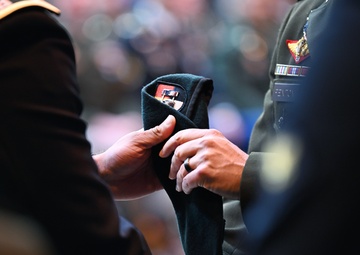 Students Graduate Special Forces Training, Don Green Beret at Regimental First Formation